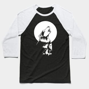 Four Wolf Moon Baseball T-Shirt